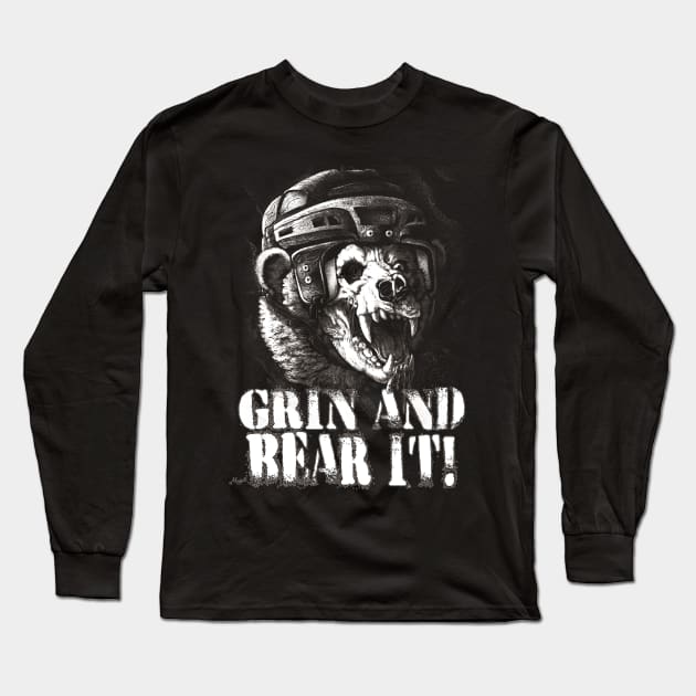 Grin and Bear It Long Sleeve T-Shirt by Mudge